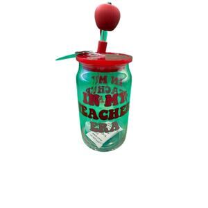 Sheffield Home / teacher era / Tumbler / red iridescent/ apple straw top / NWT